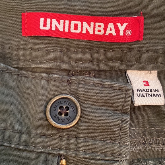 NWT Union Bay skinny green cargo pants size 3 (juniors) - Picture 6 of 6